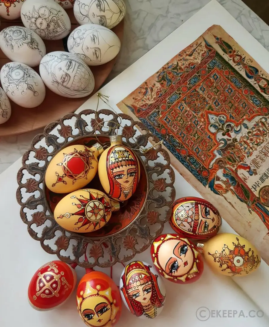 رنگ آمیزی تخم مرغ هفت سین نقشِ نوروز