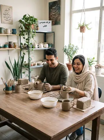 سینما ترس سفالگری با دست دونفره