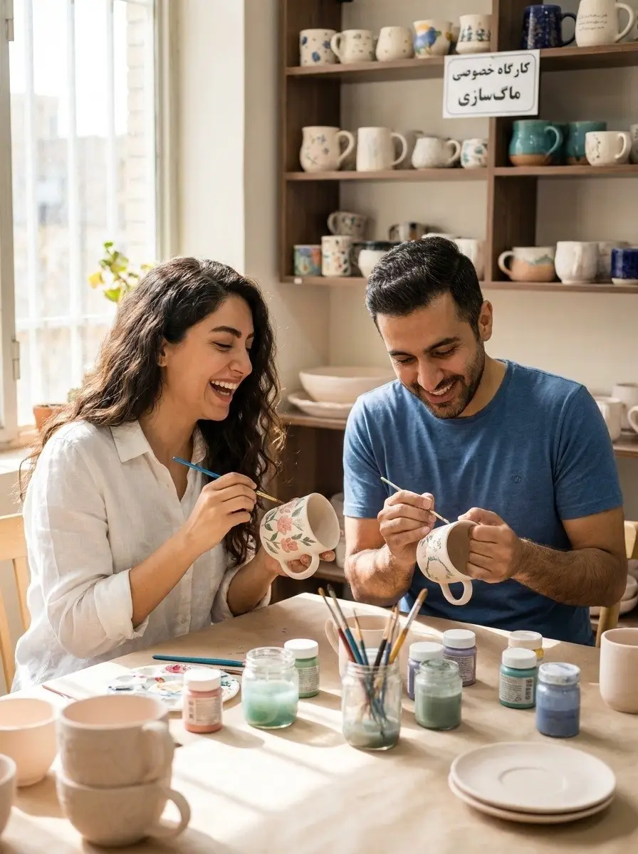 نقاشی روی ماگ دونفره