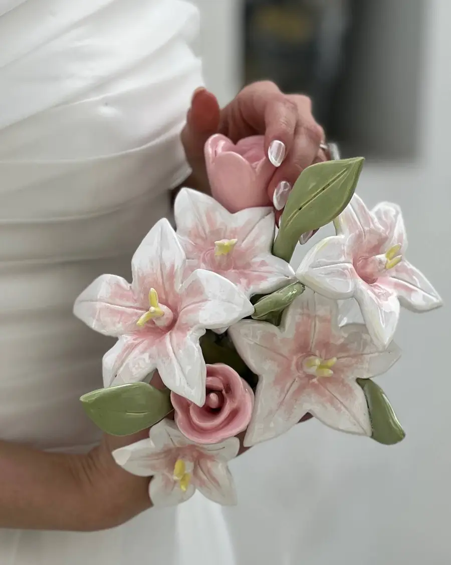 ساخت گل های سرامیکی