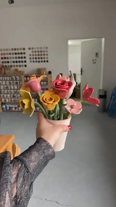 تجربه ساخت گل سرامیکی (ساگل)